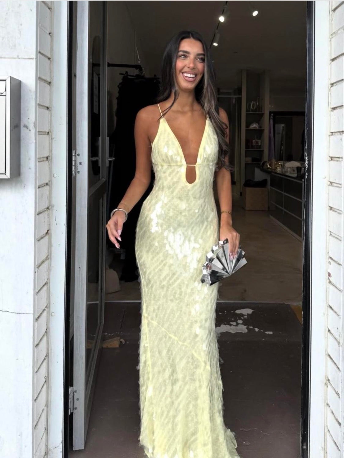 Sapphire Sequin Dress - Yellow