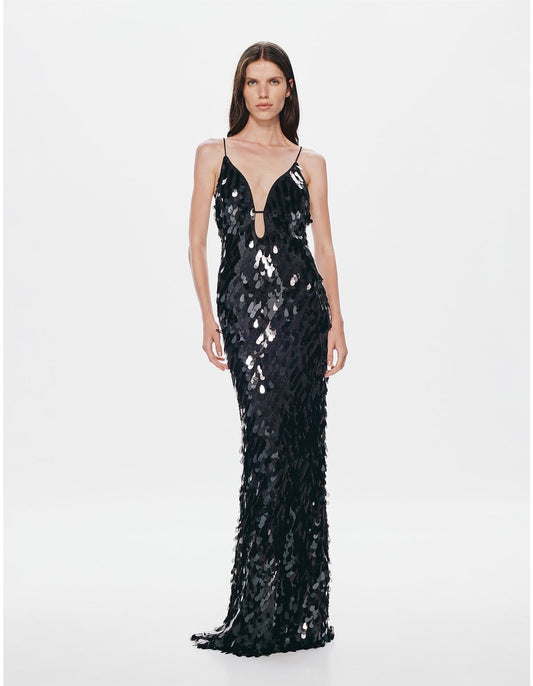 Sapphire Sequin Dress - Back